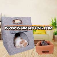 100% wool felt cat cave , cat carrier